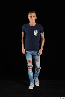 Claudio  1 blue jeans blue t shirt clothing front…